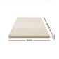 King Single Giselle Bedding Latex Mattress Topper, 7.5cm Thick 7-Zone Pressure Relief Bed Pad Beige
