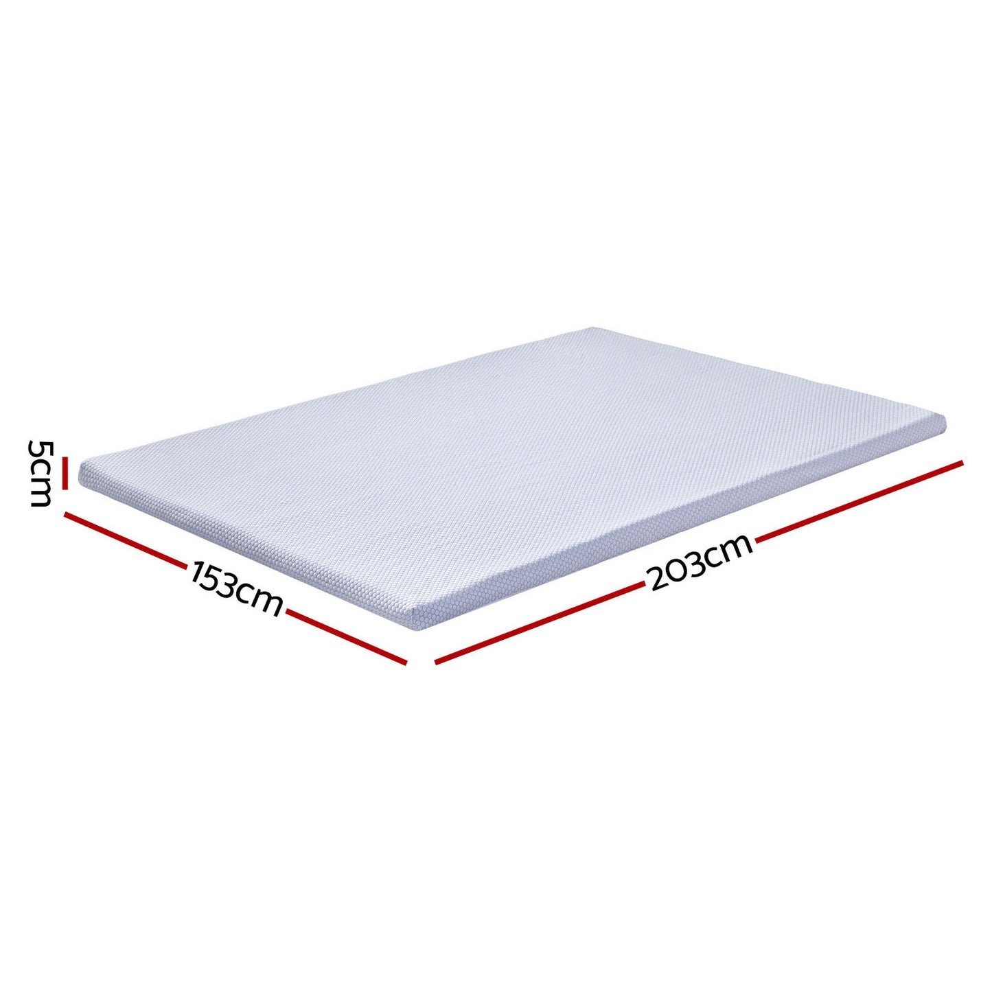 Queen Giselle Bedding Natural Latex Mattress Topper, 7-Zone Pressure Relief Bed Pad