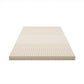 Single Giselle Bedding Latex Mattress Topper, 7.5cm Thick 7-Zone Pressure Relief Bed Pad Beige