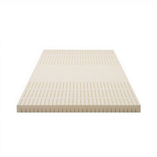 Single Giselle Bedding Latex Mattress Topper, 7.5cm Thick 7-Zone Pressure Relief Bed Pad Beige