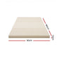 Single Giselle Bedding Latex Mattress Topper, 7.5cm Thick 7-Zone Pressure Relief Bed Pad Beige