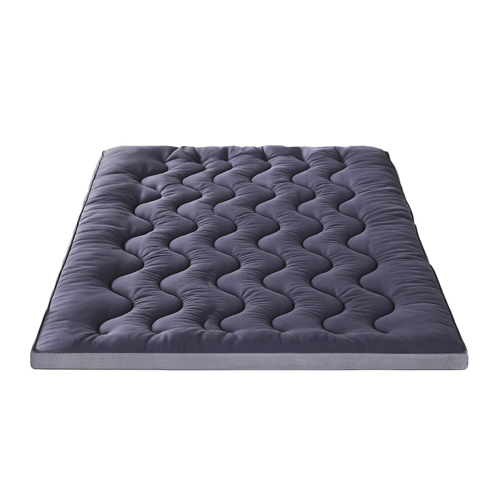 Double Giselle Bedding 5cm Pillowtop Topper Bamboo Polyester Blend Fibre Pad 500GSM
