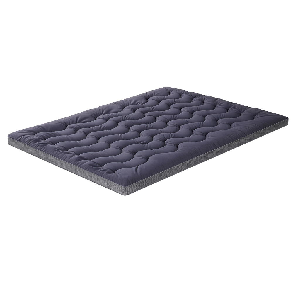 King Giselle Bedding 5cm Pillowtop Topper Bamboo Polyester Blend Fibre Pad 500GSM