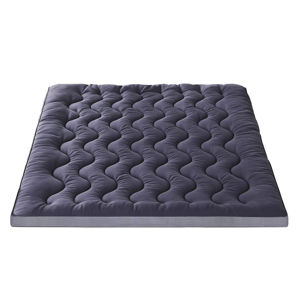 King Giselle Bedding 5cm Pillowtop Topper Bamboo Polyester Blend Fibre Pad 500GSM
