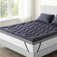 King Giselle Bedding 5cm Pillowtop Topper Bamboo Polyester Blend Fibre Pad 500GSM