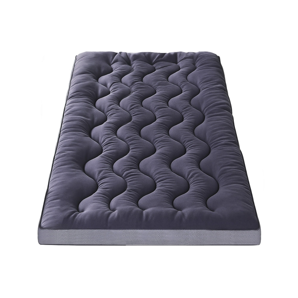 King Single Giselle Bedding 5cm Pillowtop Topper Bamboo Polyester Blend Fibre Pad 500GSM