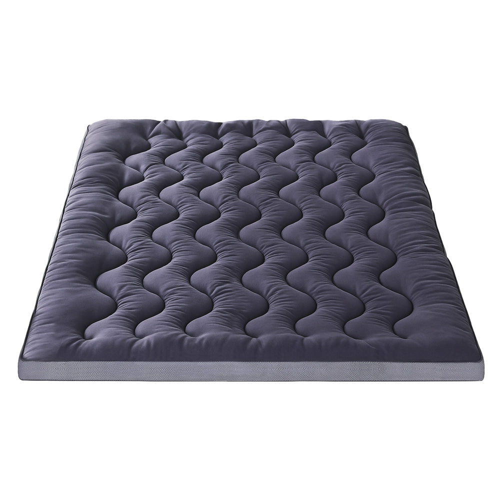 Queen Giselle Bedding 5cm Pillowtop Topper Bamboo Polyester Blend Fibre Pad 500GSM