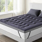 Queen Giselle Bedding 5cm Pillowtop Topper Bamboo Polyester Blend Fibre Pad 500GSM
