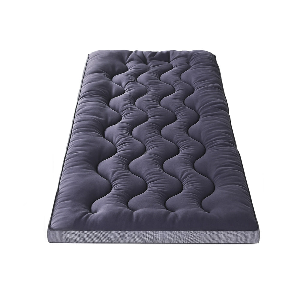 Single Giselle Bedding 5cm Pillowtop Topper Bamboo Polyester Blend Fibre Pad 500GSM