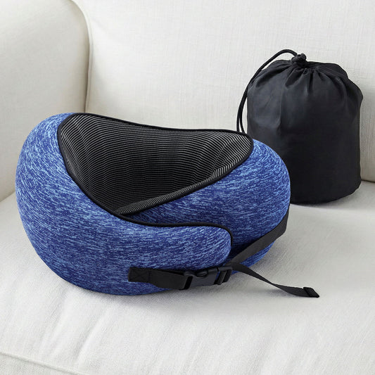 Travel Pillow Washable Cover with Storage Bag - Blue
