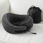 Travel Pillow Soft & Washable Cover with Storage Bag - Dark Grey