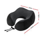 Travel Pillow Soft & Washable Cover with Storage Bag - Black