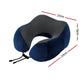 Travel Pillow Soft & Washable Cover with Storage Bag - Blue