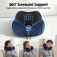Travel Pillow Soft & Washable Cover with Storage Bag - Blue