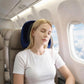Travel Pillow Soft & Washable Cover with Storage Bag - Blue