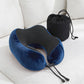 Travel Pillow Soft & Washable Cover with Storage Bag - Blue