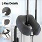 Travel Pillow Soft & Washable Cover with Storage Bag - Grey