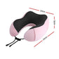 Travel Pillow Soft & Washable Cover with Storage Bag - Pink