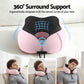Travel Pillow Soft & Washable Cover with Storage Bag - Pink