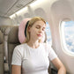 Travel Pillow Soft & Washable Cover with Storage Bag - Pink
