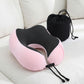 Travel Pillow Soft & Washable Cover with Storage Bag - Pink