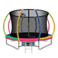 10ft Trampoline Round Trampolines With Basketball Hoop Kids Present Gift Enclosure Safety Net Pad Outdoor Multi-coloured