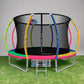 10ft Trampoline Round Trampolines With Basketball Hoop Kids Present Gift Enclosure Safety Net Pad Outdoor Multi-coloured