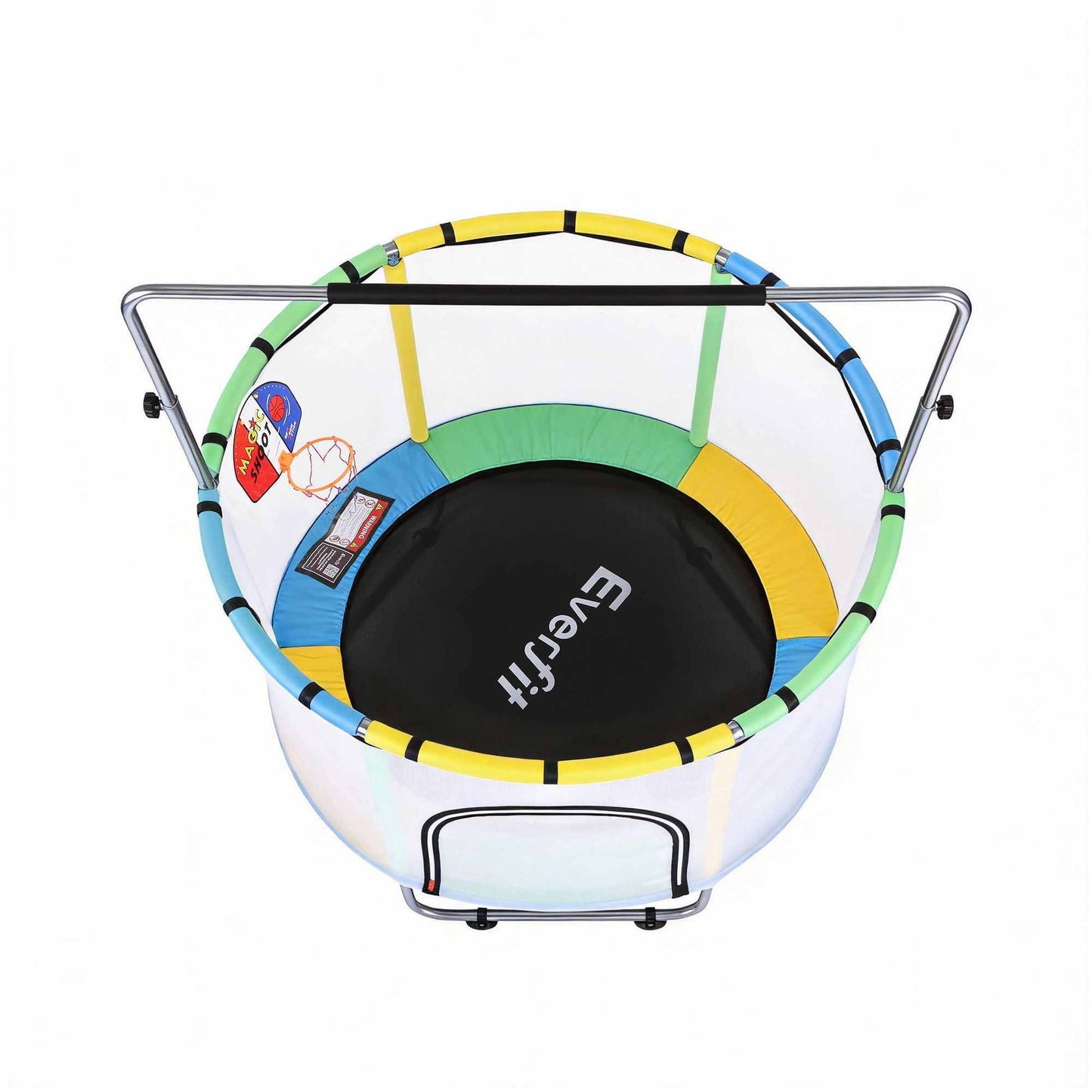 Everfit 55inch Trampoline Kids Rebounder with Basketball Set Sandbag Boxing Game