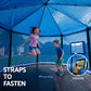 Everfit 12FT Kids Trampoline with Blue Tent Cover Ladder Rebounder Outdoor Toys