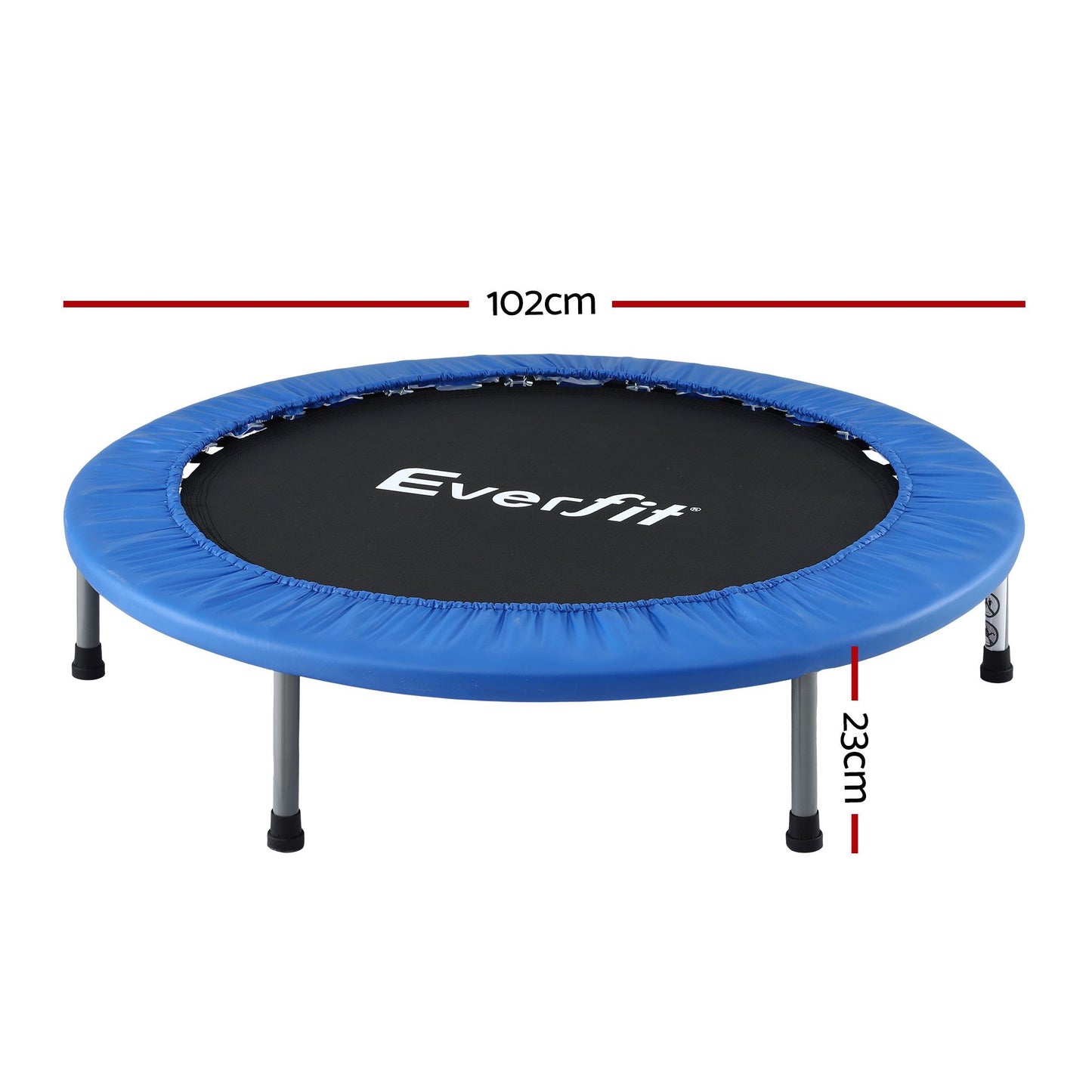Everfit 40-Inch Fitness Trampoline Rebounder Mini Round Trampoline Home Workouts