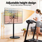 32-55 Inch Mobile TV Stand with Wheels Height & Tilt Adjustable Floor Mount
