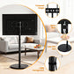 32-55 Inch Mobile TV Stand with Wheels Height & Tilt Adjustable Floor Mount