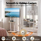 Mobile TV Floor Stand 40-75" Bracket Universal Adjustable Shelves Wheels