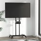 Steel Mobile TV Stand Cart Height-adjust up to 65" screens 40kg