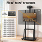 TV Stand 32-70" Universal Mobile Adjustable Height TV Stand with Wheels