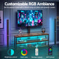 Corner TV Stand 32-70" w/ Mount LED Lights & Power Outlet Space Saving