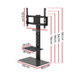 Floor TV Stand with Bracket Shelf Mount