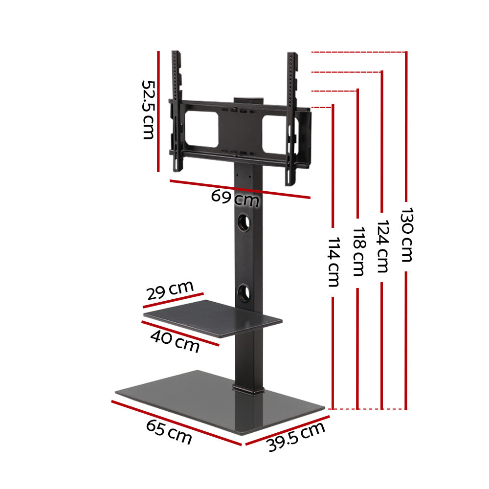 Floor TV Stand with Bracket Shelf Mount