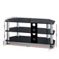 Keld 100cm TV Stand Entertainment Unit Media Cabinet Tempered Glass 3 Tiers - Black