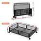 Set of 2 Under Bed Storage Containers Metal Boxes Quilt Organiser with Wheels
