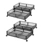 Set of 4 Under Bed Storage Containers Metal Boxes Quilt Organiser with Wheels
