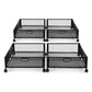 Set of 4 Under Bed Storage Containers Metal Boxes Quilt Organiser with Wheels