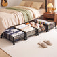 Set of 4 Under Bed Storage Containers Metal Boxes Quilt Organiser with Wheels