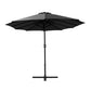 4.57m Kihei Outdoor Umbrella Twin Beach Garden Sun Shade with Base - Black