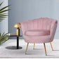 Mirabell Accent Velvet Shell Back Seat Lounge Armchair - Pink