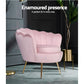 Mirabell Accent Velvet Shell Back Seat Lounge Armchair - Pink