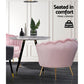 Mirabell Accent Velvet Shell Back Seat Lounge Armchair - Pink
