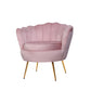 Mirabell Accent Velvet Shell Back Seat Lounge Armchair - Pink