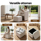 Matisse Armchair Accent Chair with Ottoman Lounge Footrest Storage Boucle - White