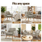 Set of 2 Audene Armchair Lounge Chair Accent Tub Chair - Beige